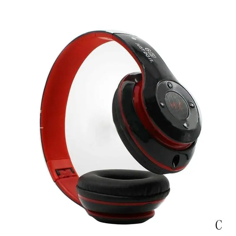 Складные беспроводные наушники с поддержкой bluetooth, TF карта, шумоподавление, беспроводные стерео гарнитуры, наушники с микрофоном - Цвет: C