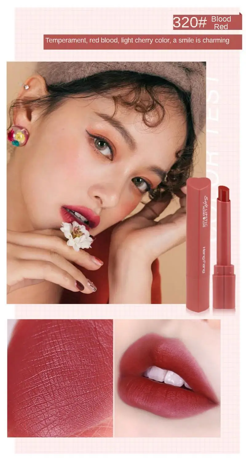 

Hengfang Sweet Nourishing Red Lip Lipstick Set Moisturizing Color Developing Rotten Tomato Hawthorn Love Tube Lipstick