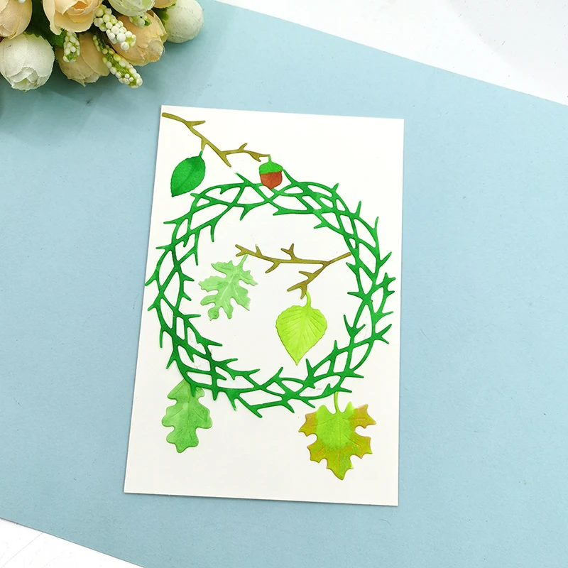 Julyarts новейшие металлические Вырубные штампы с цветами деревьями листьями