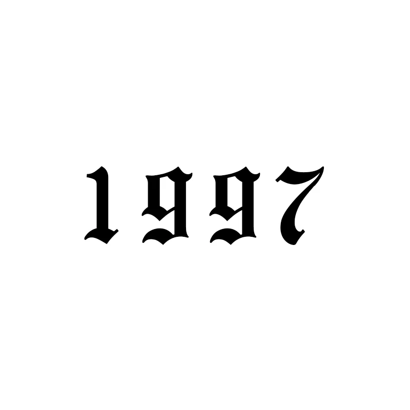 1997 Ожерелье с цифрами 1985- лет, ожерелье со старым английским низом, женское ювелирное изделие из нержавеющей стали, BFF цепочка, колье, Collares De Moda - Окраска металла: 1997