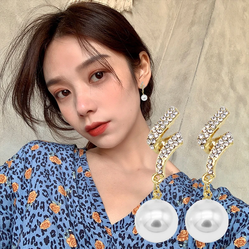 LYIYUNQ винтажные геометрические серьги гвоздики со стразами для женщин