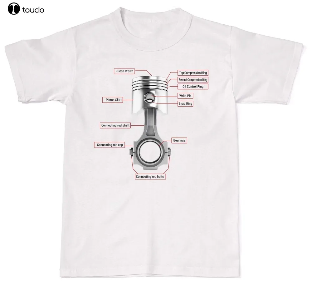 2019 New Fashion Brand Tops Male Tshirt Men Piston Anatomy Mechanic Car Garage Grease Monkey Cotton T Shirt Design T-Shirt | Мужская