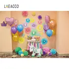 Laeacco Единорог День рождения воздушные шары Цветочные Цветы Теплый Декор Детские Фото фоны для фотографии фоны фотостудия