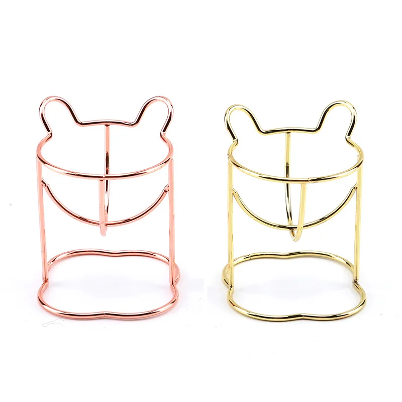 

Metal bear ear powder puff rack gourd beauty egg rack makeup egg puff storage rack drying bracket