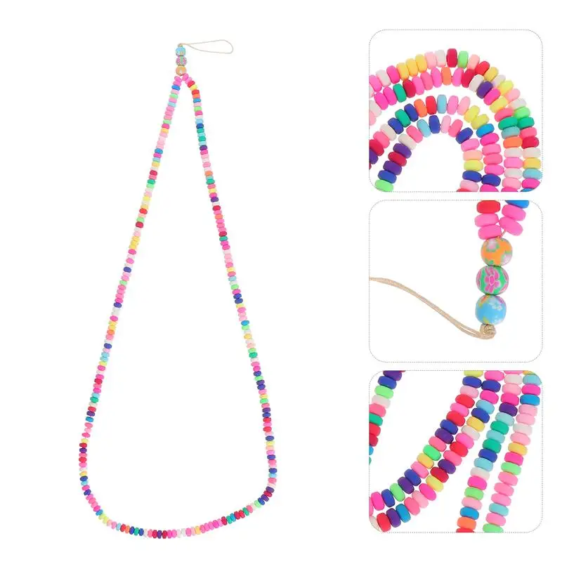 

1Pc Phone Lanyard Creative Colorful Phone Pendant Fashionable Long Phone Chain
