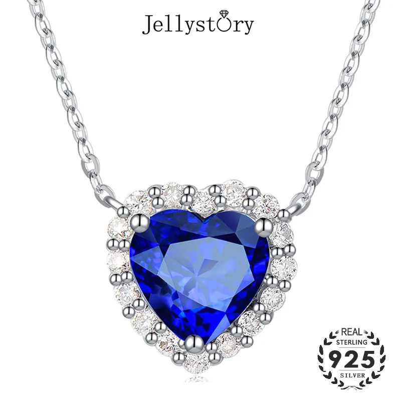 Jellystory Классический 925 ювелирных изделий из серебра ожерелье с сердцем shape форме