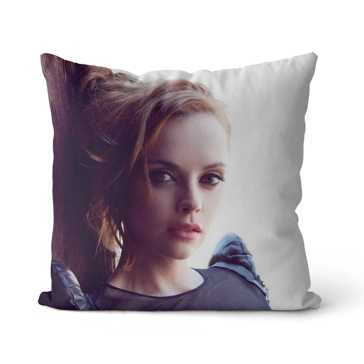 

Christina Ricci Velvet Cotton Canvas square pillow cover cushion cover, used for sofa living room office party car