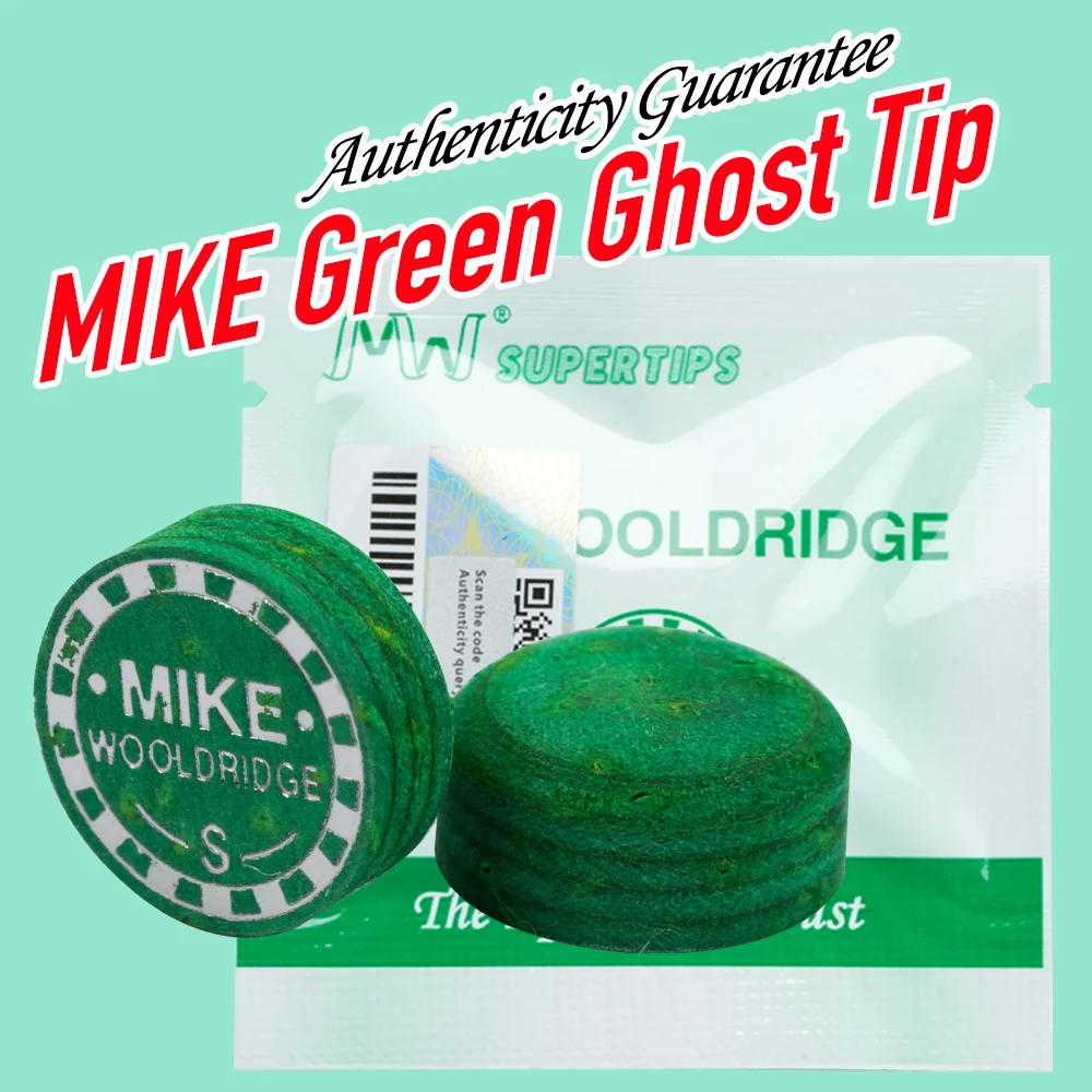 

Mike Green Ghost Tip Billiard Pool Cue Snooker Cue Carom Cue Tip 10mm/11mm/12mm/14mm Tip S/M/H Professional Billiard Accessories