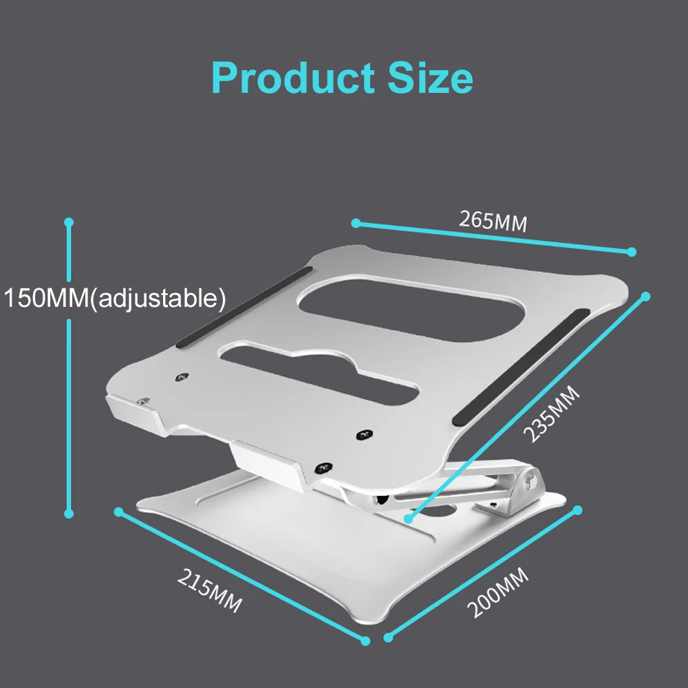 

Adjustment Laptop Stand Aluminum Laptop HolderFor Macbook Pro Foldable Support Notebook Stand Riser Base Cooling Laptop Cooler