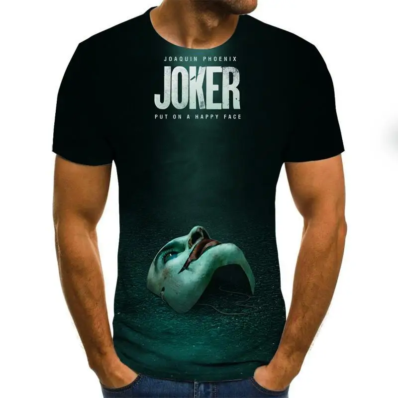 

2021 Hot-Sale Clown 3D Printed T Shirt Men Joker Face Male tshirt 3d Clown Short Sleeve Funny T Shirts Tops & Tees XXS-6XL