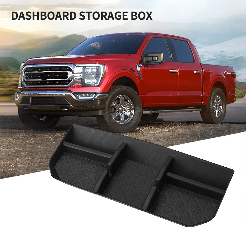 

Ящик для хранения приборной панели автомобиля для Ford F150 F-150 2021, многофункциональный нескользящий ящик для хранения телефона, аксессуары для...