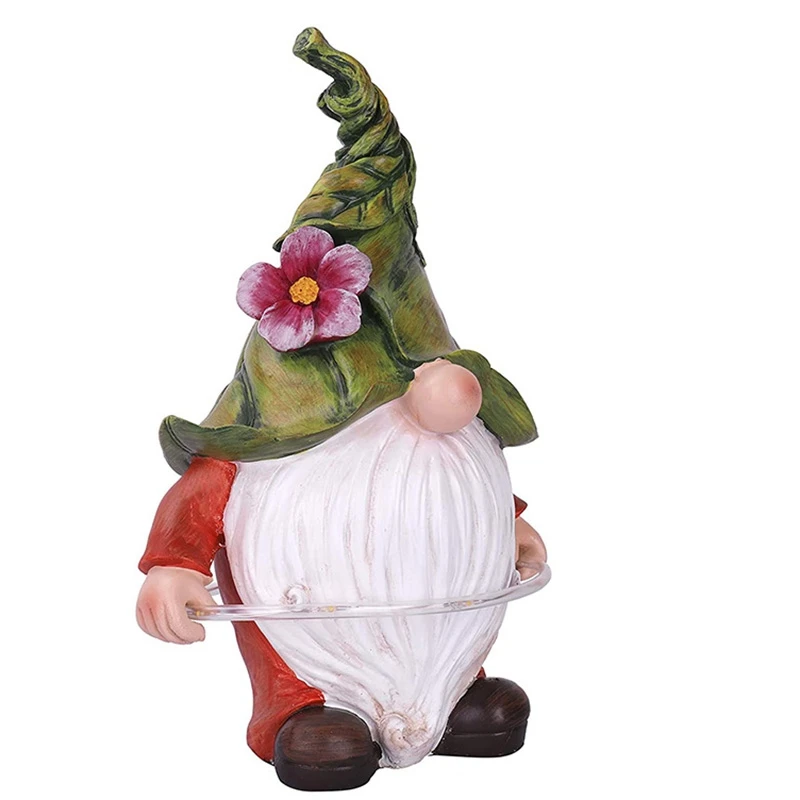 

Garden Dwarf Statue Solar, Fun Outdoor Dwarf Statue with Solar LED Light, Garden Statuette, Suitable for Yard Decoration