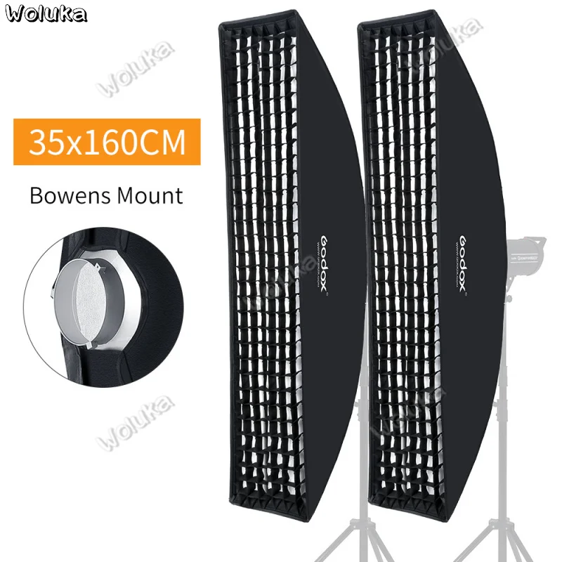 2 шт. godo x 35x160 см 14 &quotx 63&quot полоска в виде пчелиных сот с Honeycomb софтбокс решеткой