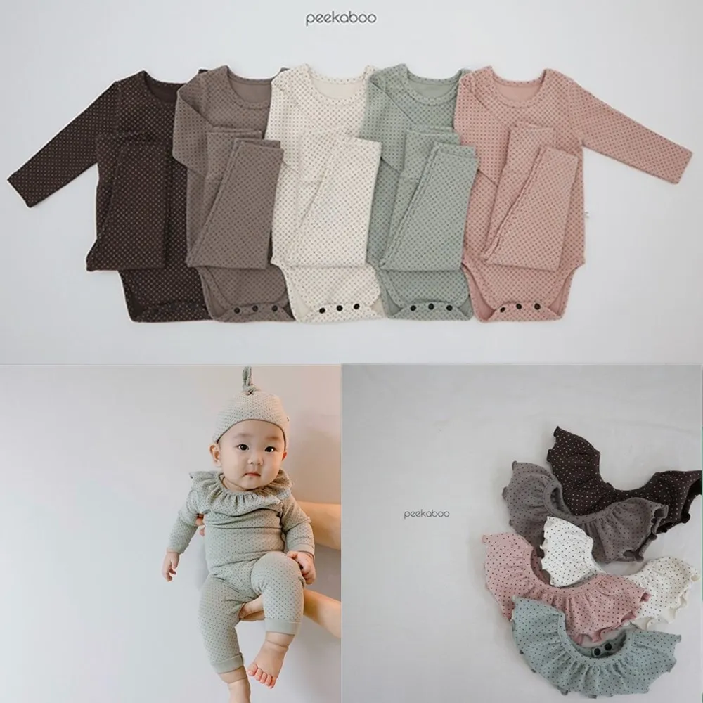 Комплекты хлопковой одежды из 4 предметов для маленьких мальчиков и девочек