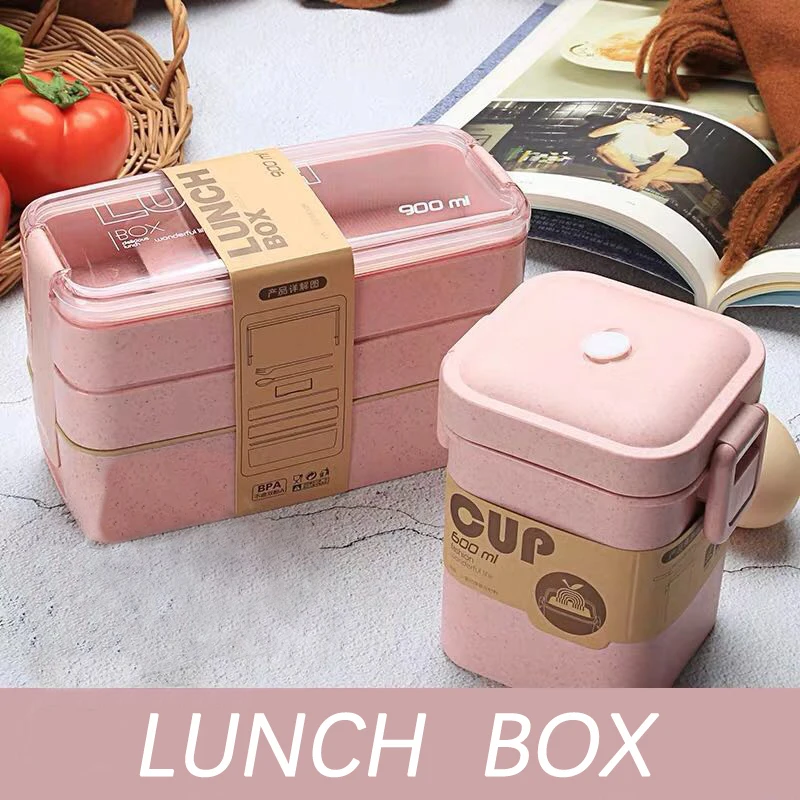 Экологичный контейнер для завтрака Bento Box коробка в японском стиле детей хранения