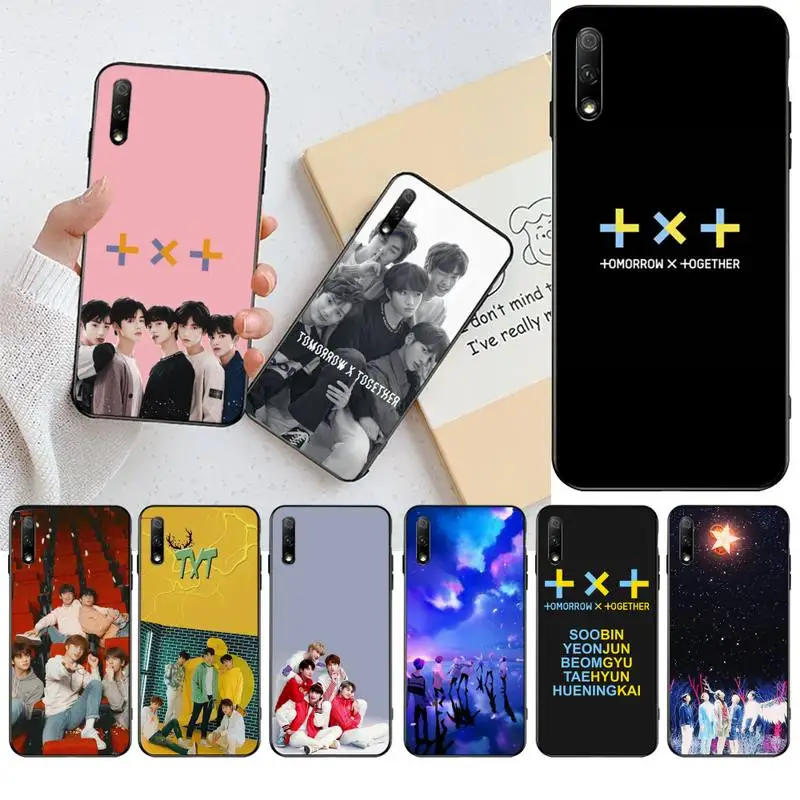 Чехол HPCHCJHM KPOP TXT черный мягкий чехол для телефона Huawei Honor 30 20 10 9 8 8x 8c v30 Lite view