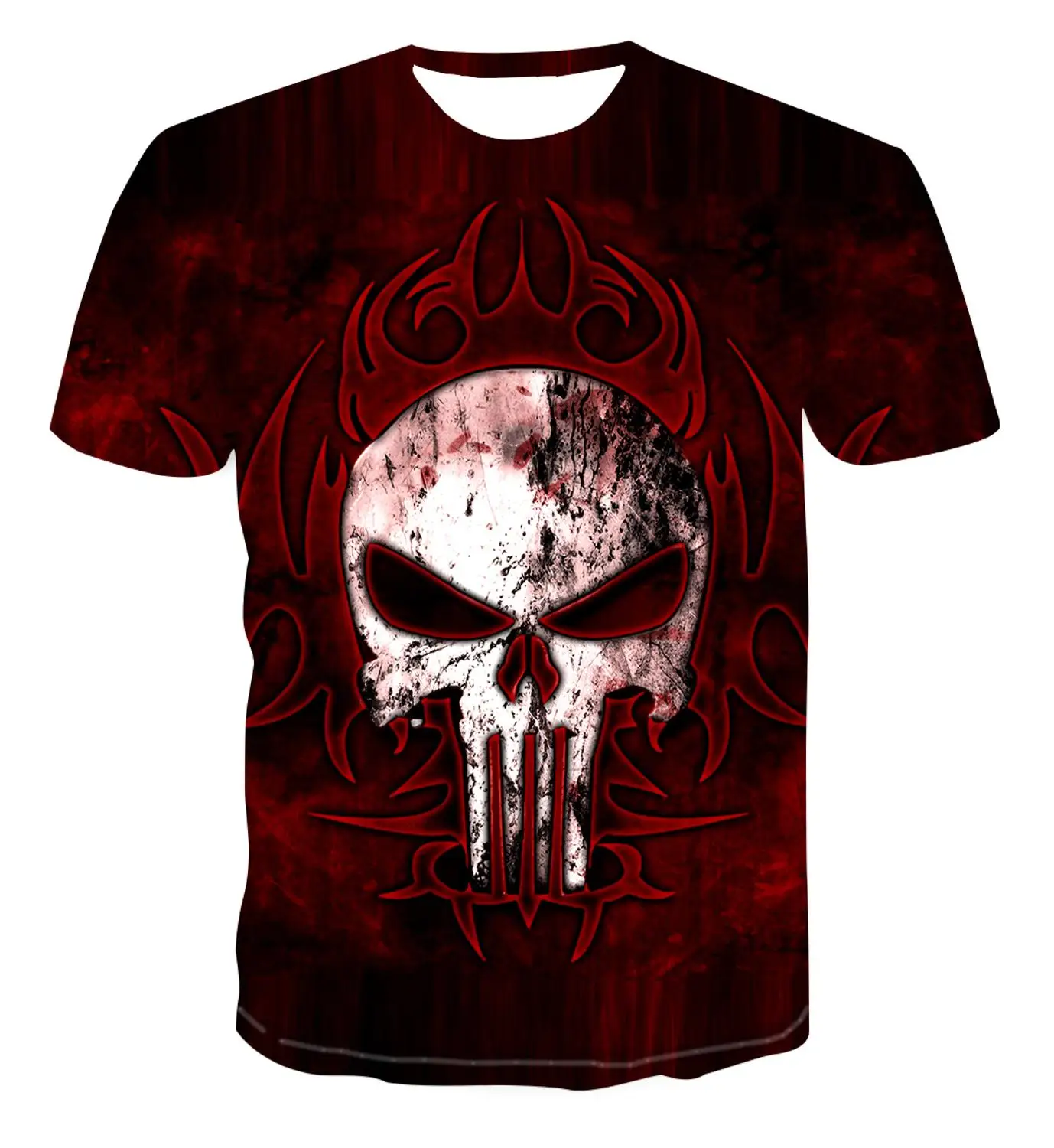 

2020 new selling 3D printing T-shirt skull Street psychedelic color men's and women's casual hypnotic fashion T-shirt