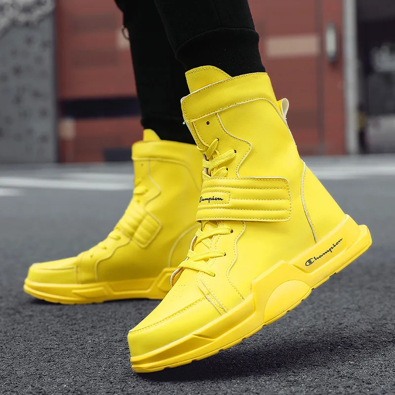 Обувь с высоким берцем в Корейском стиле Ботинки Martin Мужская повседневная обувь