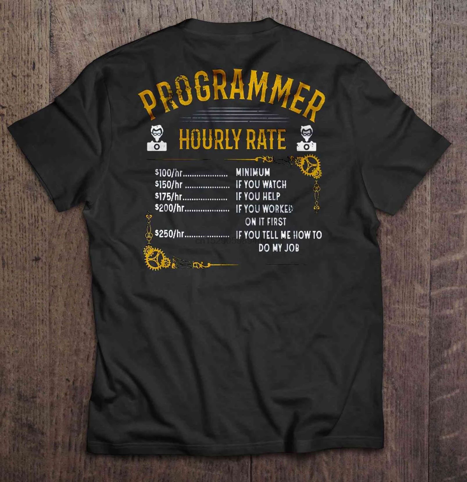 Мужская смешная футболка модная программист почасовая ставка женская