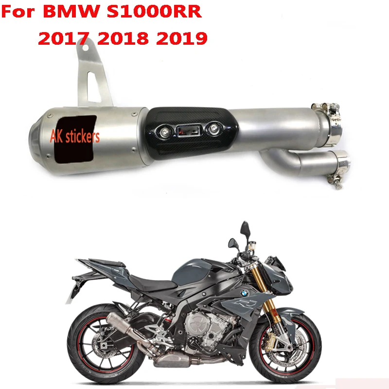 Для BMW S1000RR 2017 2018 2019 AK мотоциклы глушитель 304 нержавеющая сталь неразрушающая