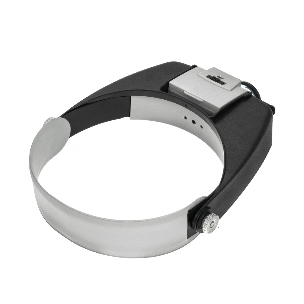 Головной светильник увеличительное стекло лупа для ювелиров со светодиодными