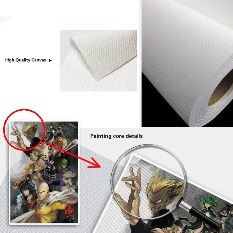 

One Punch-Man Anime Poster Manga Wall Art Canvas Print for Living Room Bedroom Teen Room Decor (No Frame)