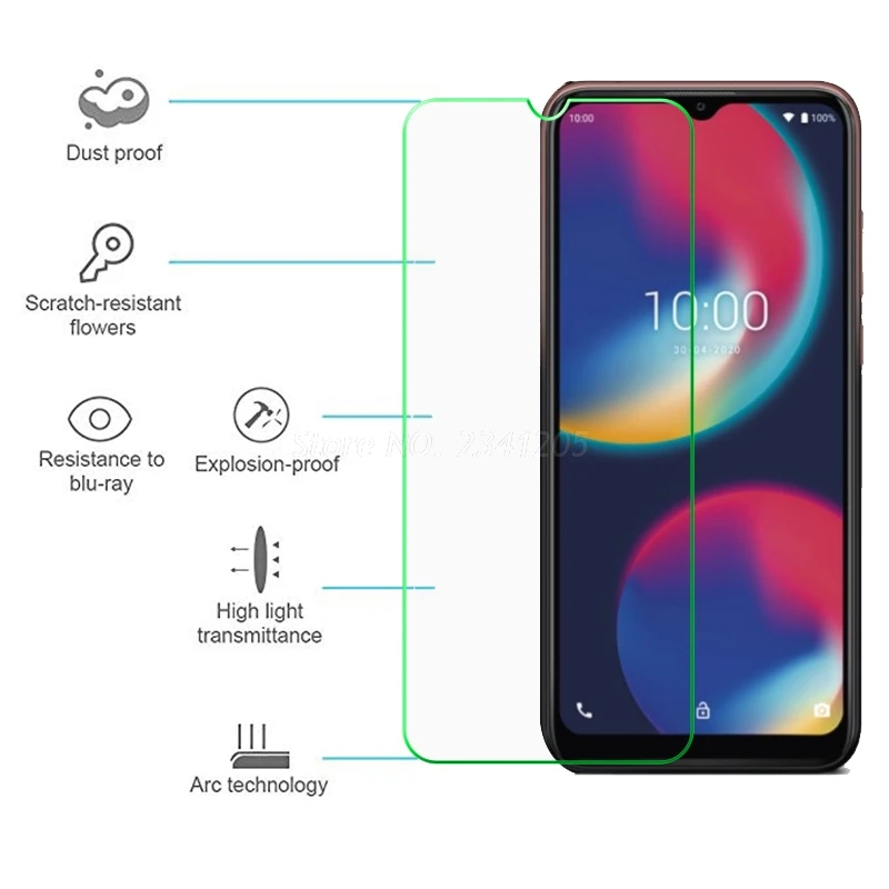 2 предмета в комплекте для Wiko вид 4 Lite закаленное Стекло с уровнем твердости 9H Toughend