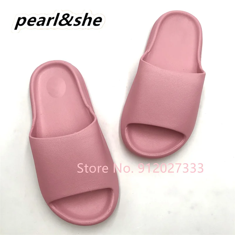 

Summer Beach Women Slippers Thick Platform Eva Soft Sole Slide Sandals Leisure Men Ladies Indoor Bathroom Anti-slip Shoes