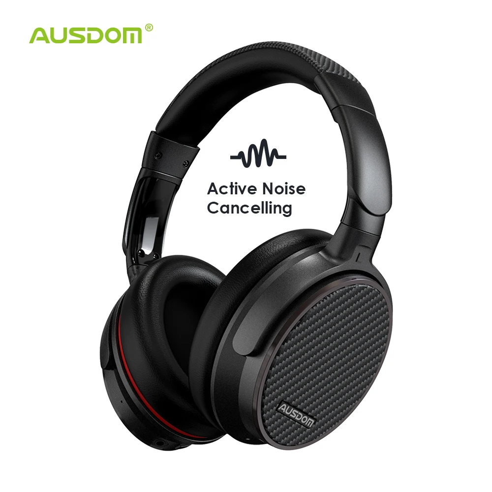 Ausdom ANC7S карбоновые Беспроводные наушники с шумоподавлением, bluetooth-гарнитура с микрофоном, Hifi Звук для телефона, компьютера