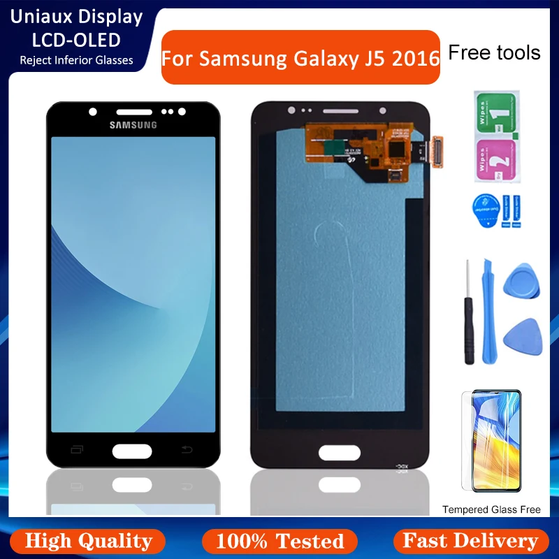 

Для Samsung J5 2016 ЖК-дисплей с регулируемой яркостью для Samsung Galaxy J5 2016 SM-J510F J510M J510 LCD J510FN дисплей с сенсорным экраном