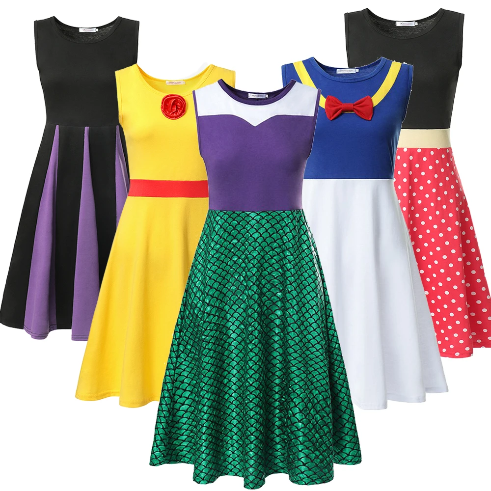 Платье принцессы для взрослых Женский костюм мамы Белоснежка супергерои Белль