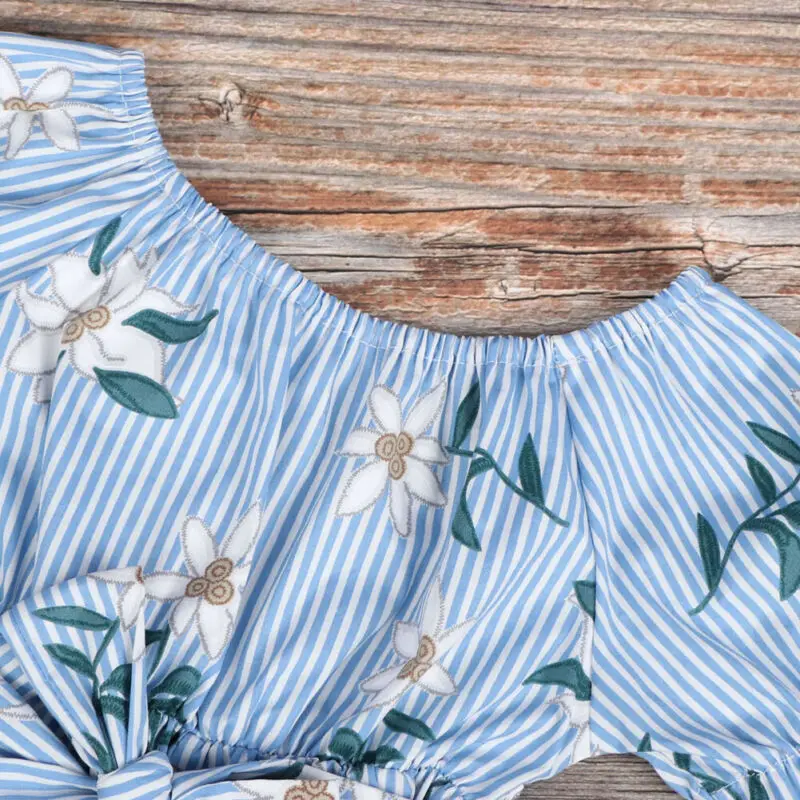 Милый комбинезон с цветочным рисунком для новорожденных девочек боди одежды