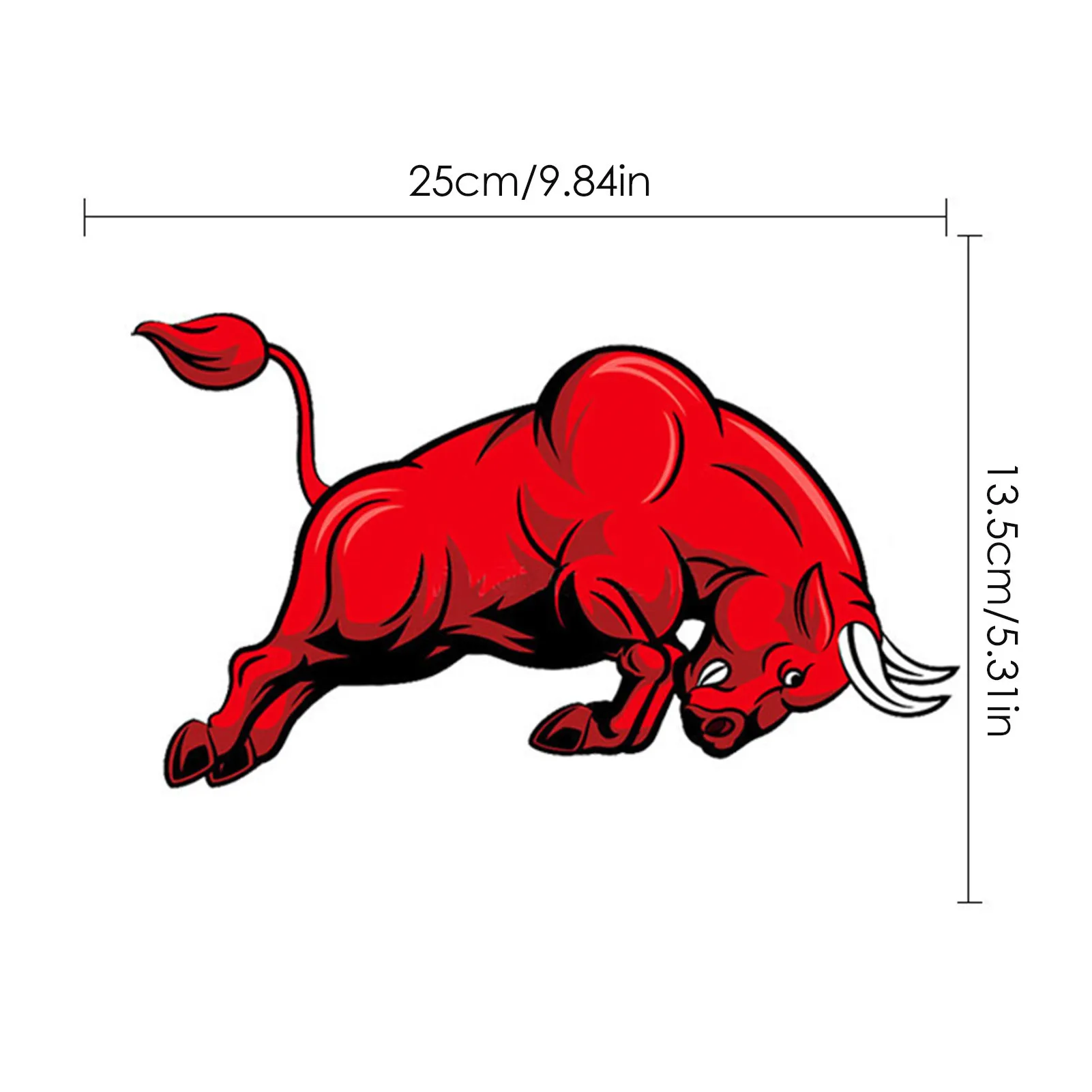 

Red Bull Head Car Sticker Innovative Personality Decal Door Body Cover Anti-scratch Sticker Decoration Accessories