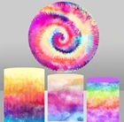 Темный фон тай-дай фон детского дня рождения платье для девочек на день рождения вечерние украшения фото студия стол облицовочных плакат YY-670