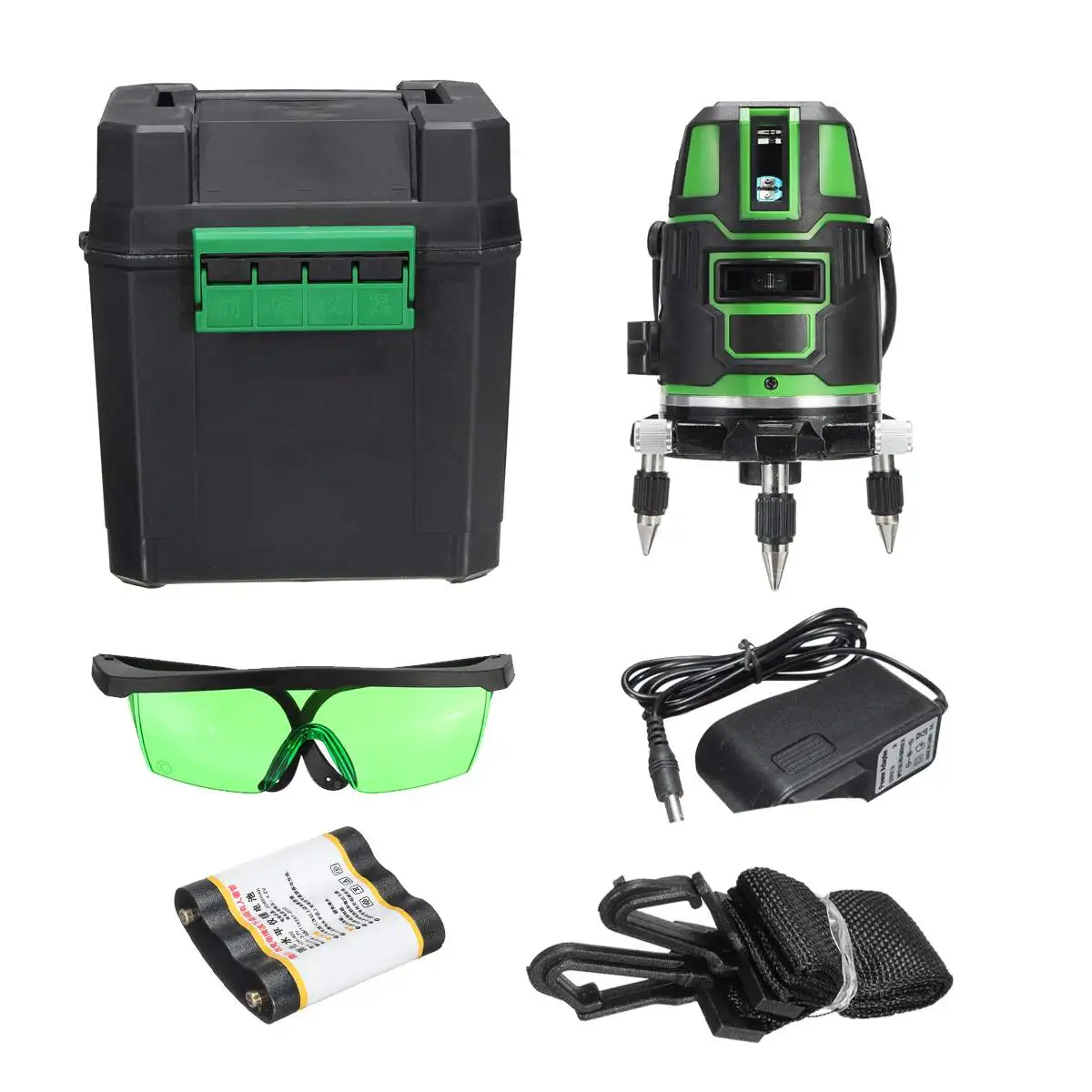 

Powerful Green Light 5 Lines Laser Level Automatic Self Leveling 360 Vertical Horizontal Tilt Cross Line w/Outdoor Mode New