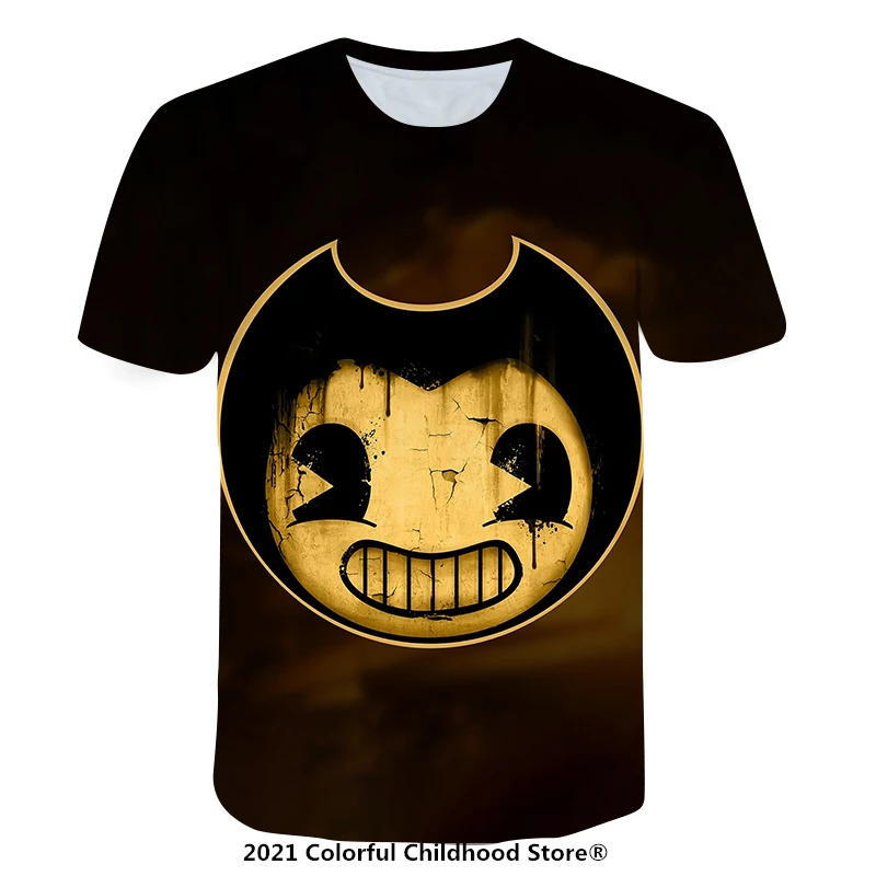 

Adventure Games Bundy And The Game Ink Machine Summer 2021 T-shirt Boys Girls Children Kids Short-sleeved Crew Neck Tops 4-14 y