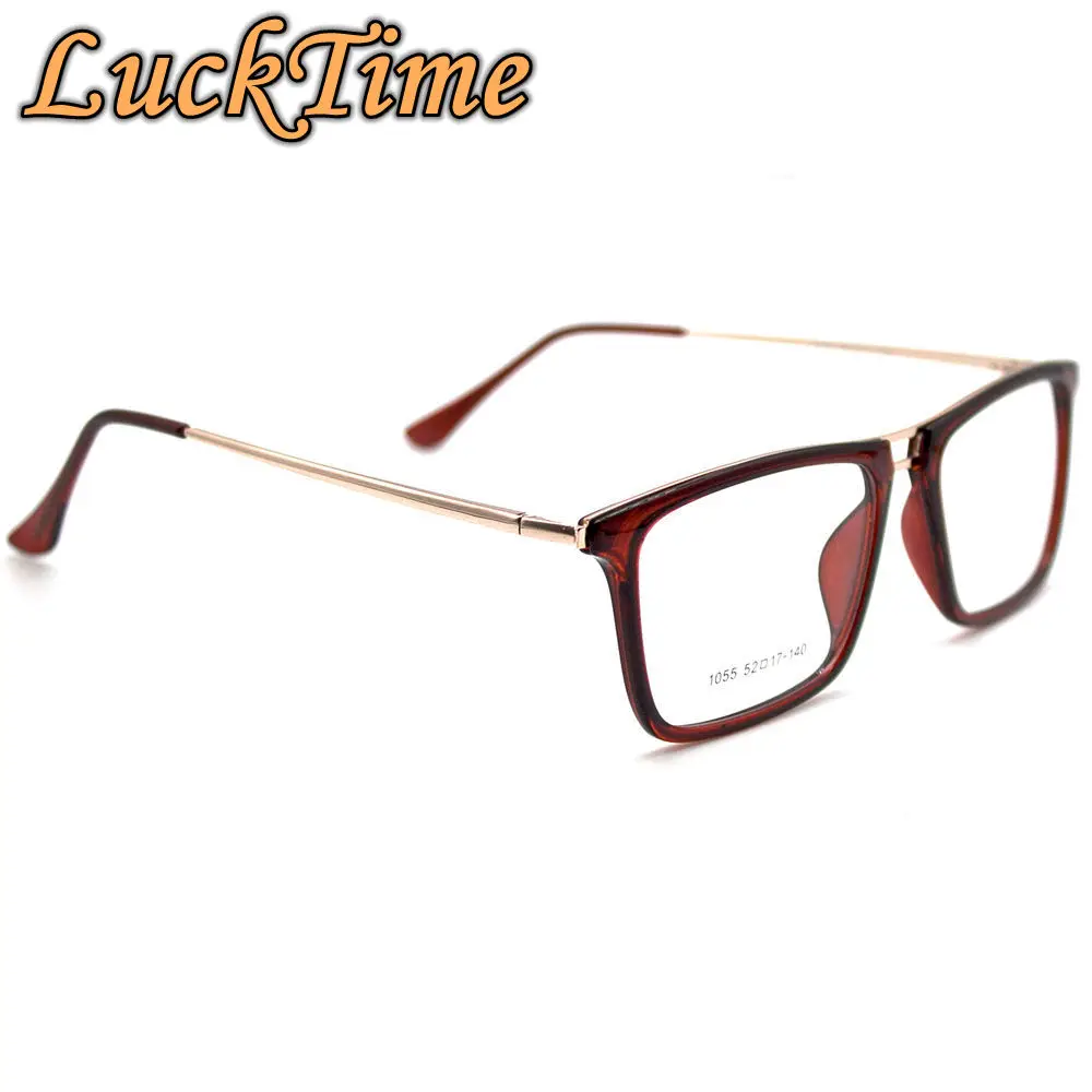 LuckTime модные очки оправа из сплава квадратные для близорукости мужчин и женщин Lucky