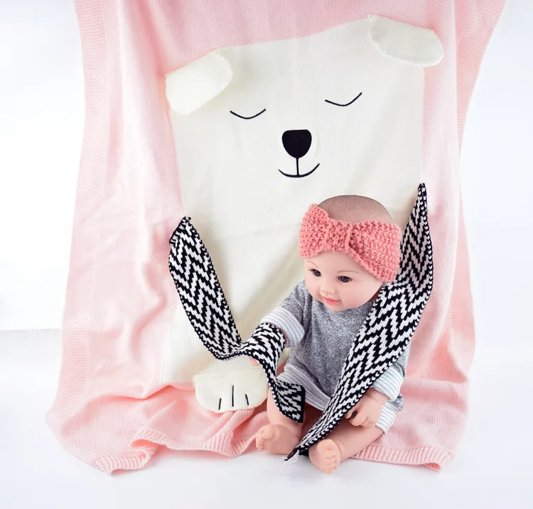 Новинка года; Bebe; белое одеяло с медведем; полотенце с ушками; вязаный свитер Soogan; сезон весна-осень пляжное одеяло; детское Хлопковое одеяло