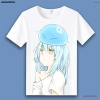 best sell zomer verscheidenheid anime t shirt voor mannen harajuku regarding my rebirth and becoming a slime print cotton tshirt