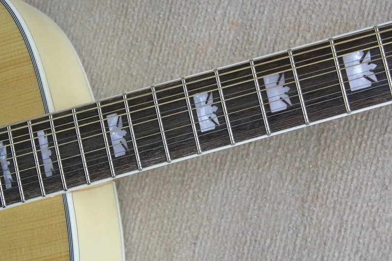 Бесплатная доставка пользовательская Акустическая гитара 43 дюйма 200 фольклорная