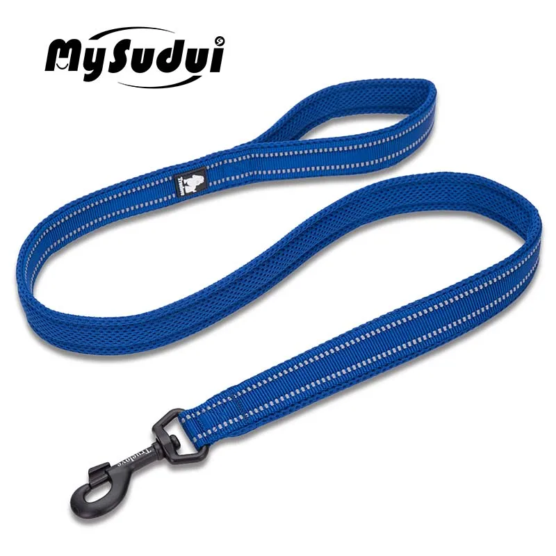 royal blue MySudui Truelove, мягкая сетка, нейлоновый поводок для собак, светоотражающий нейлоновый поводок для прогулок, дрессировки собак, поводок для бега, поводок для собак домашних животных, 110 см, Прямая поставка - Цвет: royal blue