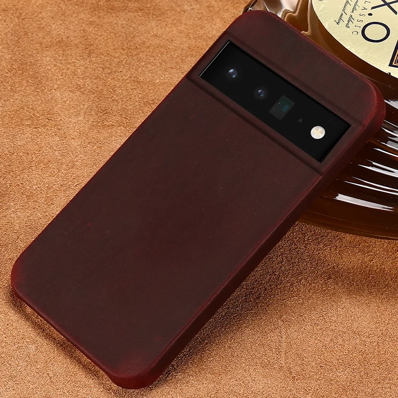 

Genuine PULL-UP Leather Case for Google Pixel 8 7 6 Pro 7A 6A 5 5A Pixel 4A 4 Half-Inclusive Protection Retro Crazy Horse cover