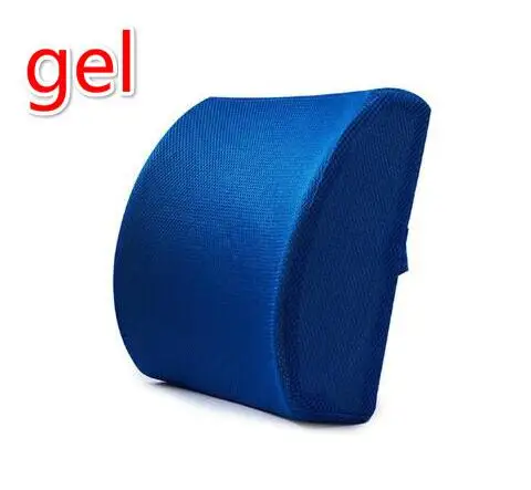 Brown gel Массажер для спины, поясная подушка, подушка для стула, облегчающая боль в автомобильном сидении, подушка для дома и офиса, гель, мягкая пена с памятью, поясничная поддержка - Цвет: Brown gel