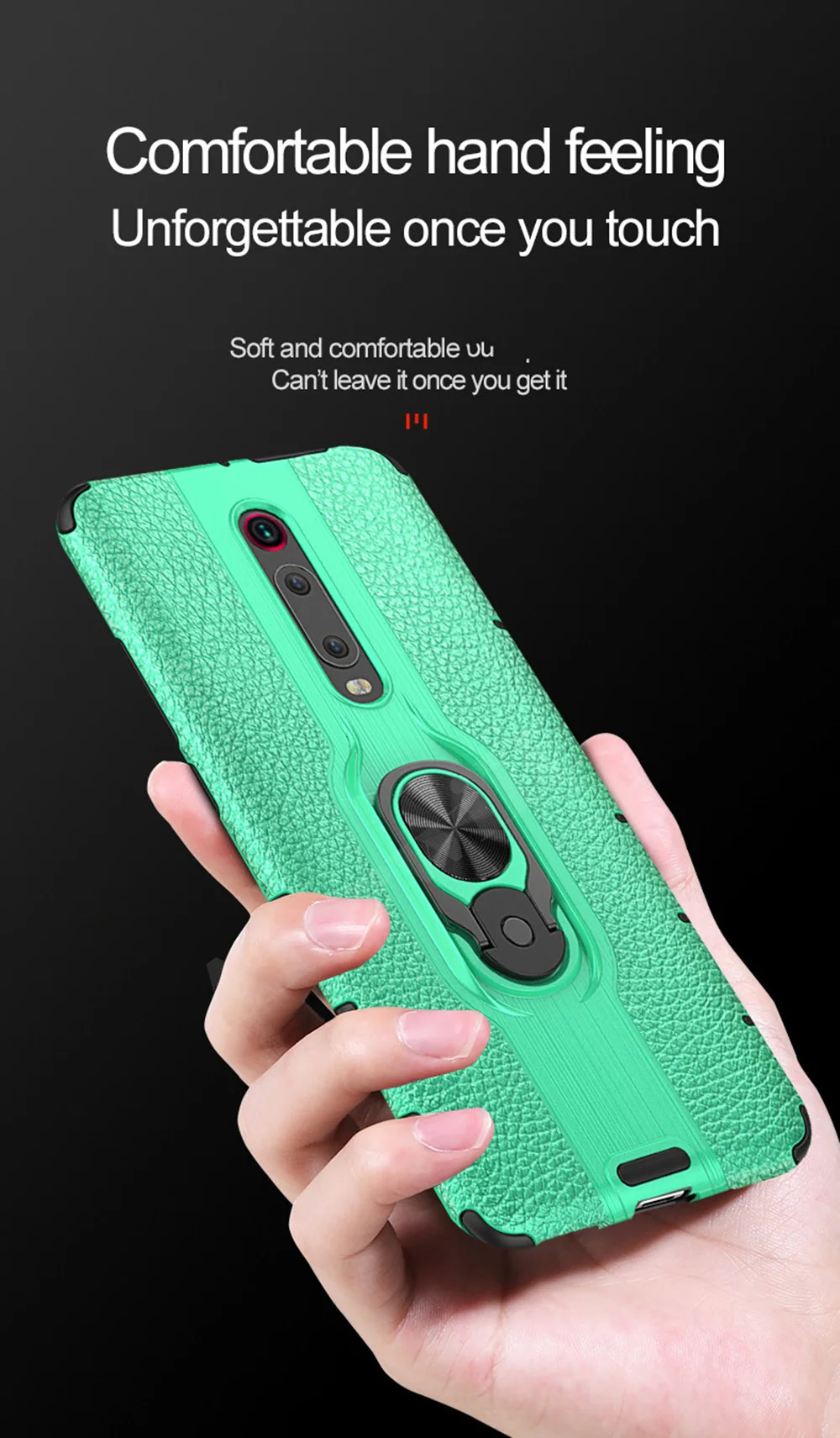 Автомобильный Магнитный чехол-держатель для Xiaomi Redmi Mi 9 T, чехол-бампер, противоударный чехол-подставка, автомобильный чехол для телефона с кольцом для Xiaomi Mi 9T Pro, чехол
