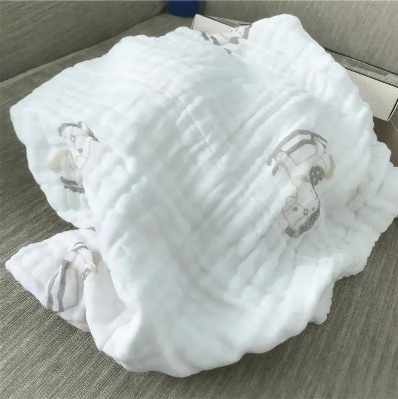 6 Layers Crinkle Cotton Gauze blanket 100% prints color 120x120 cm baby 340 grams 1 piece for sample testing | Дом и сад