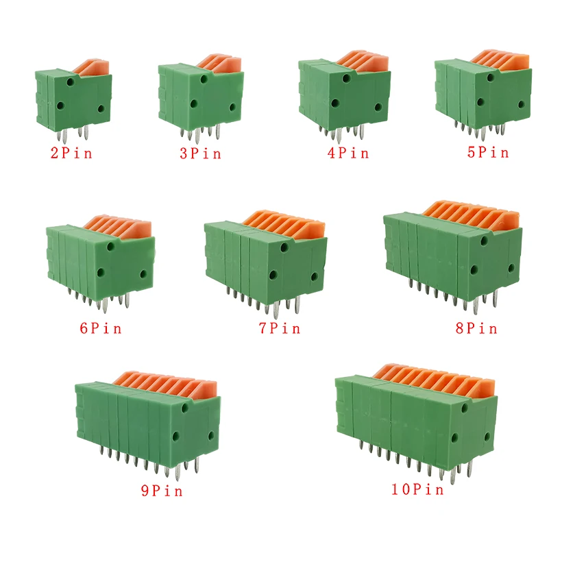 5/10 шт. KF141R KF141V 2 54 мм 2/3/4/5/6/7/8/9/10 Pin пружинные клеммные колодки коннектор печатной