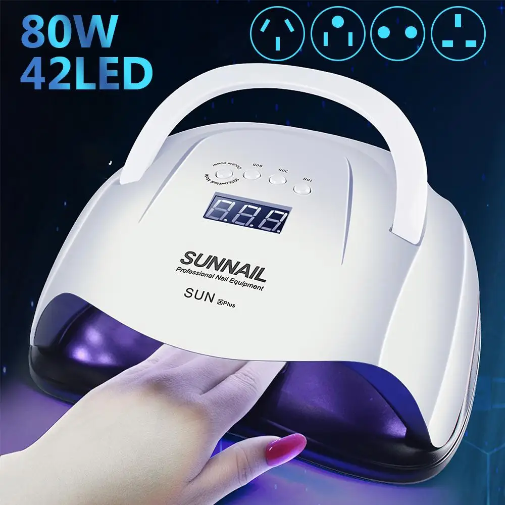 Sunx Plus 80 Вт Сушилка для ногтей УФ лампа светодиодный ЖК дисплей 42 солнечный