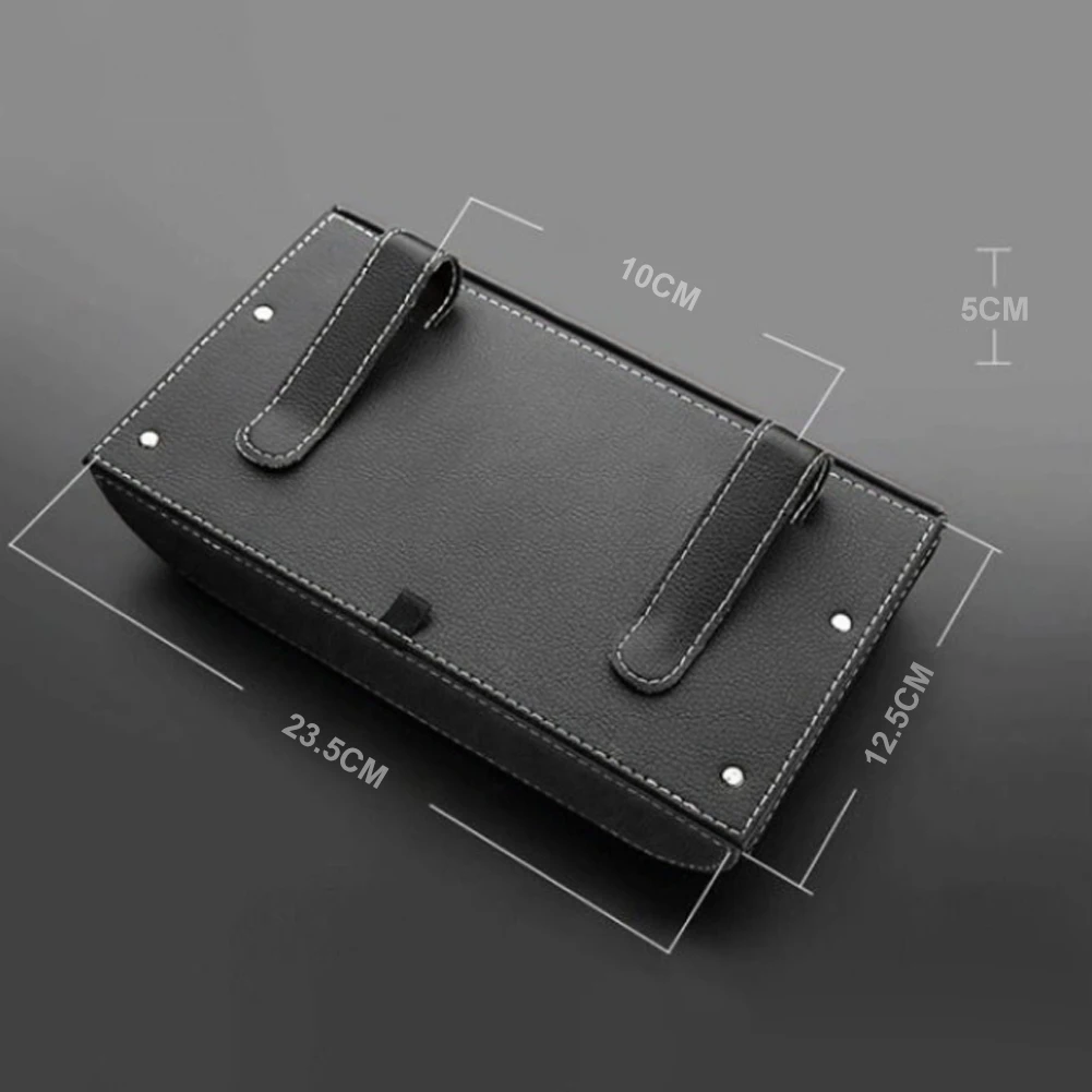 

New Car Sun Visor Tissue Box Leather Tissue Box Holder Napkin Holder Auto Interior Storage Decoration Clip On Paper Napkin Box