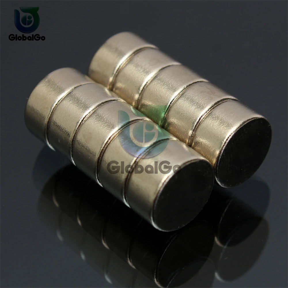 10 шт. мощный редкоземельный цилиндрический Неодимовый дисковый магнит 10x5 мм N52