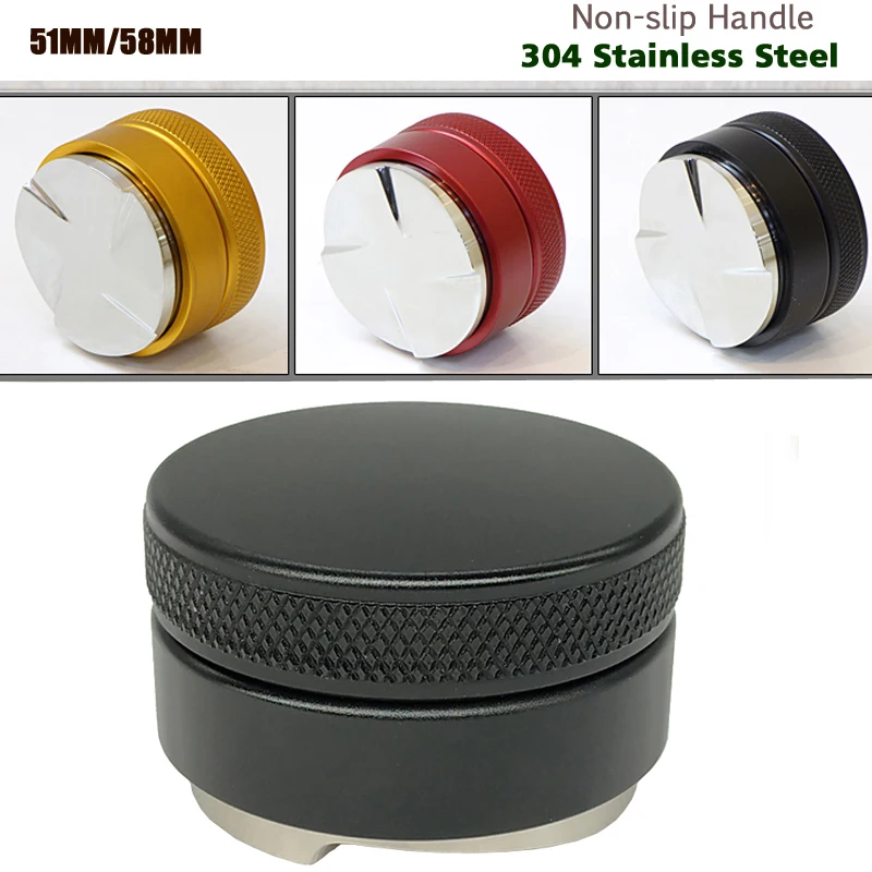

304 Stainless Steel Coffee Tamper 51MM/53MM/58MM Coffee Distributor Coffee Powder Hammer Customized Coffee Accessories